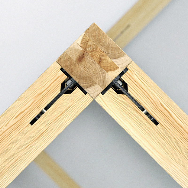 木×金属の組み合わせで接合部分が強靭