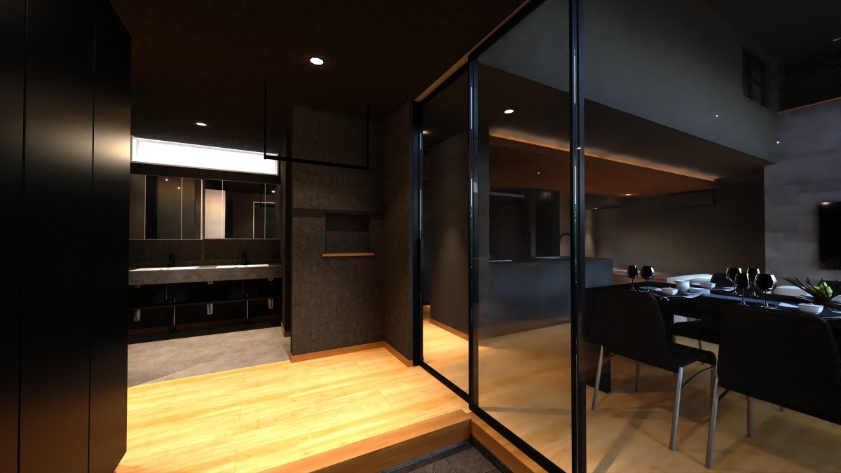 デザイン性を重視したホテルライクな玄関