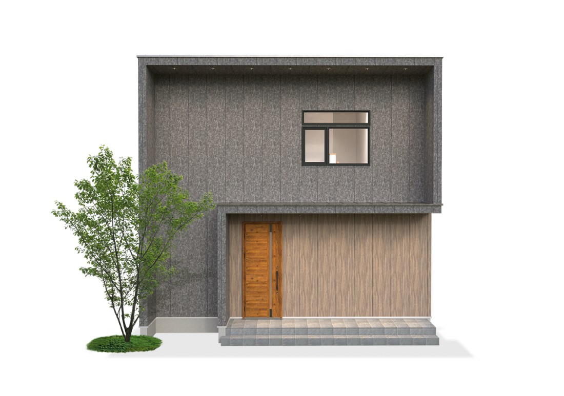 機能性と快適性を備えた2階建て住宅