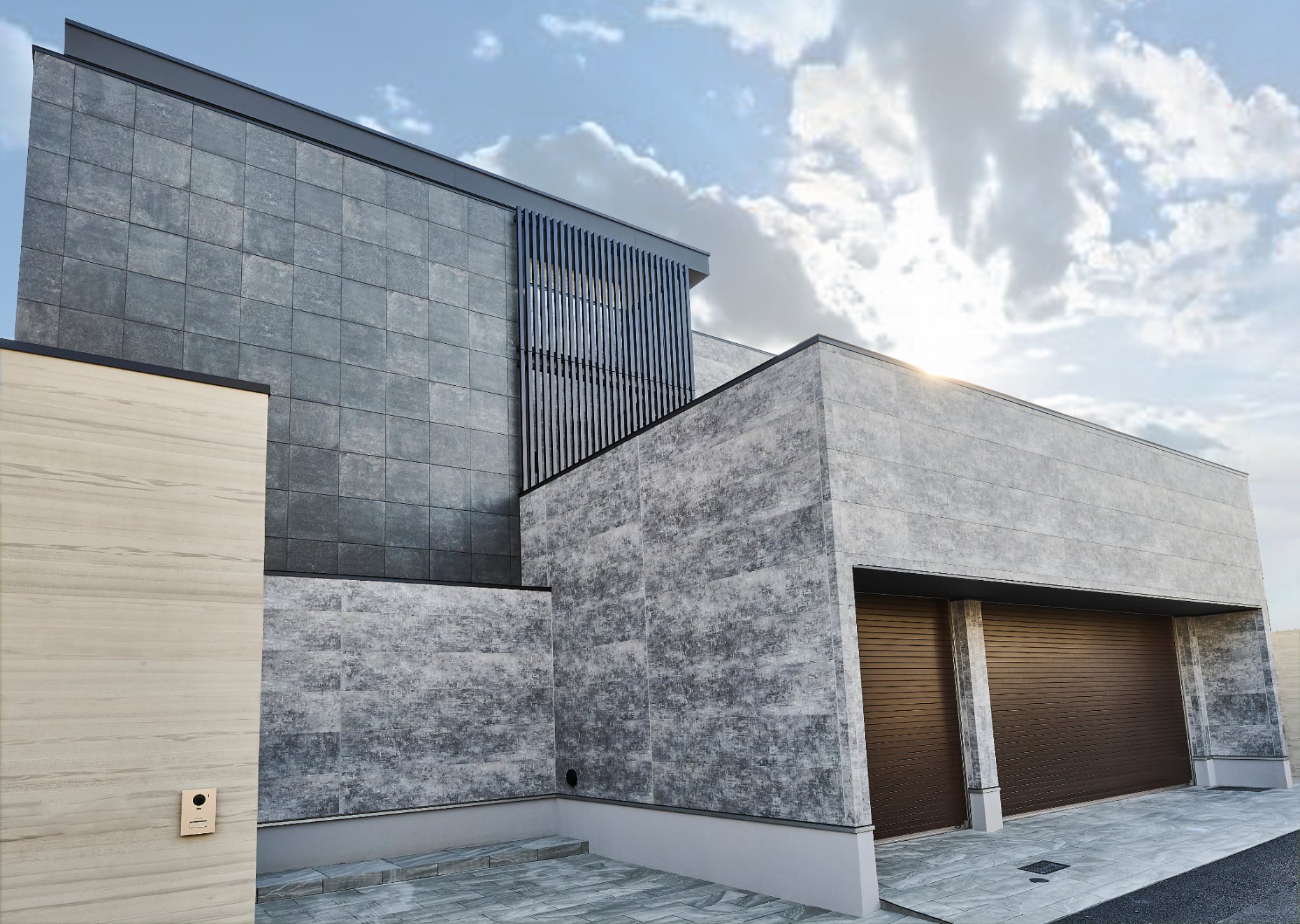 ゴルフシュミレーターとトレーニングルームがあるホテルライクな2世帯住宅