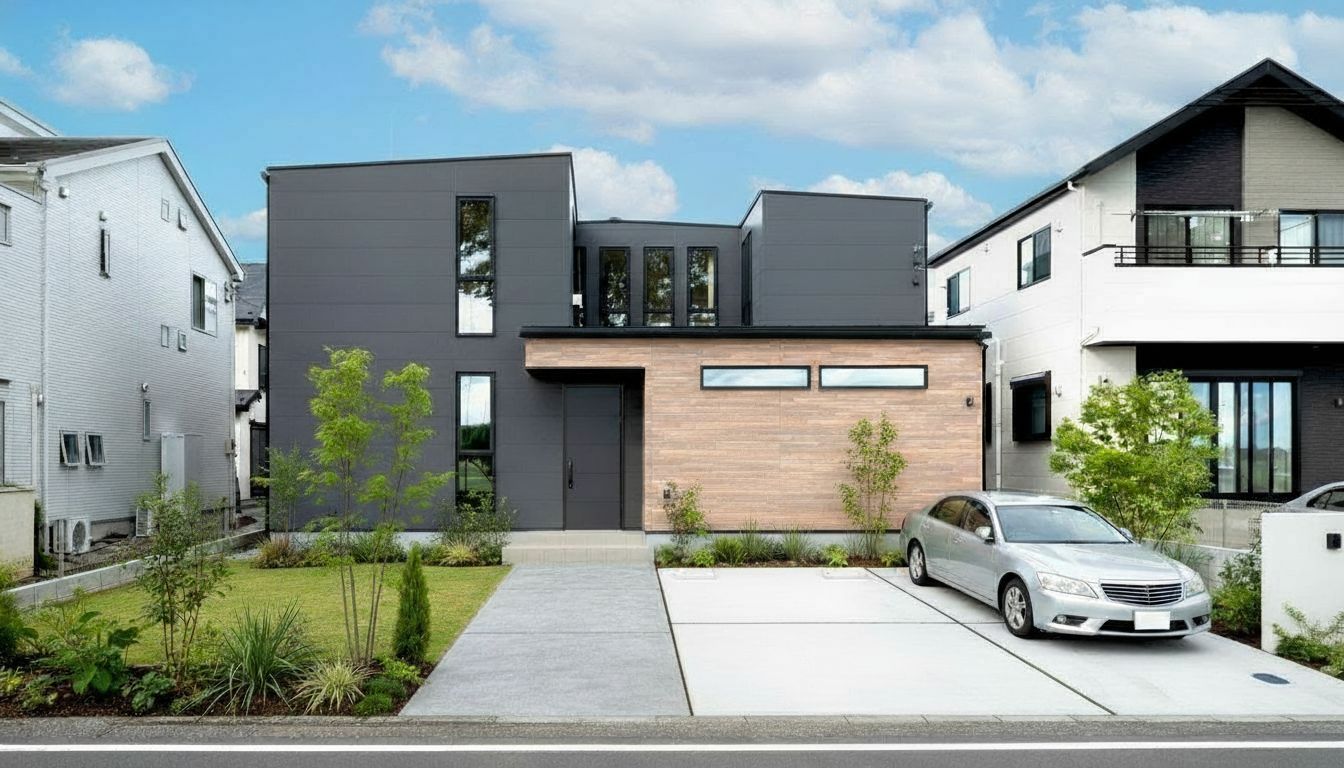 中庭で四季を感じる行き止まりのないお家