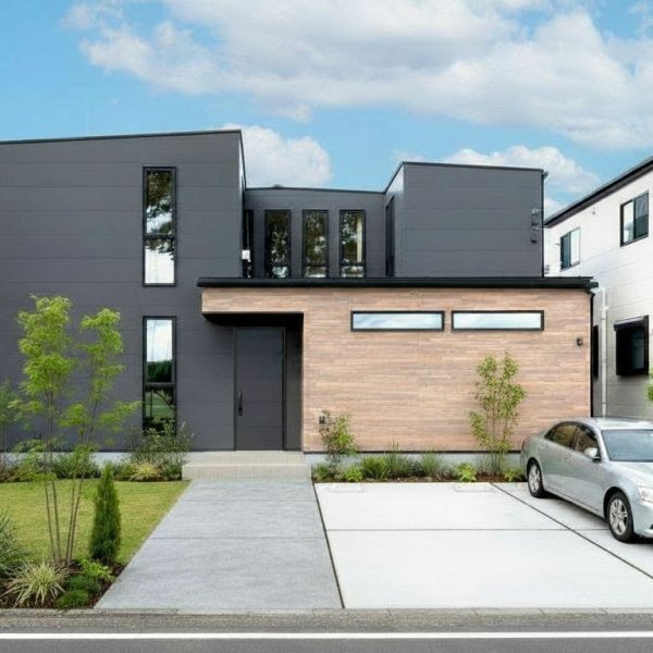 中庭で四季を感じる行き止まりのないお家