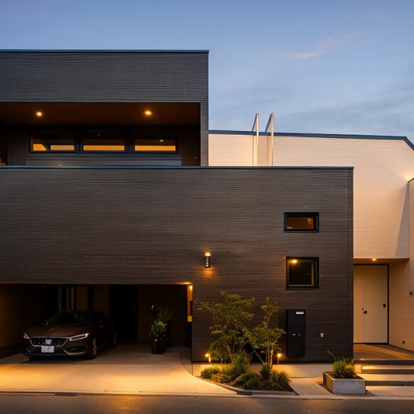 約50畳のLDK　愛犬と暮らすビルトインガレージのある住まい