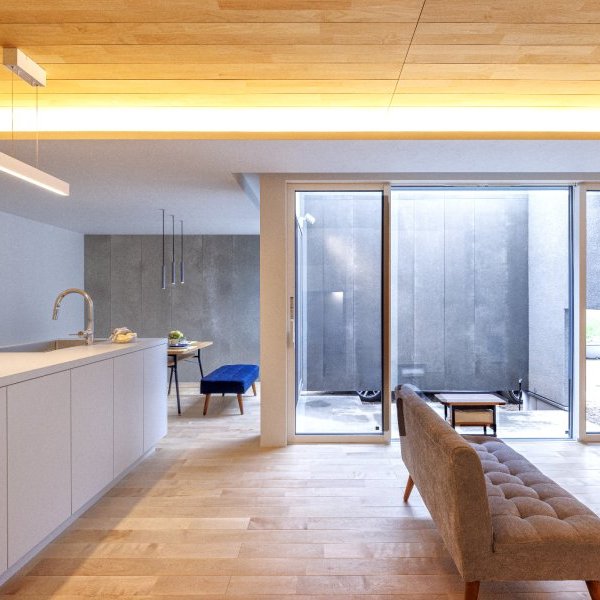 プライバシーもデザインも妥協しない上質なグレージュハウス