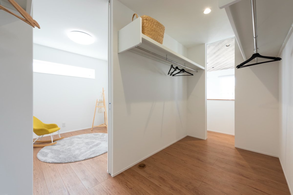 ファミリクローゼットからも出入りのできる洋室。