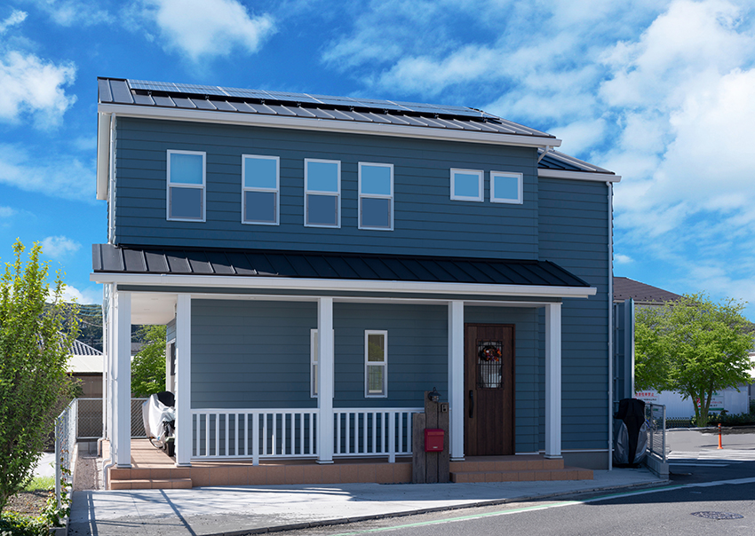 大人可愛い北欧風、ラップサイディングのお家