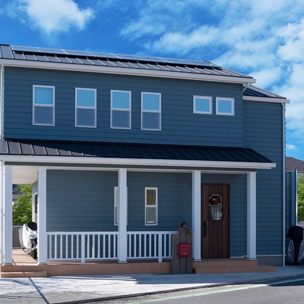 大人可愛い北欧風、ラップサイディングのお家