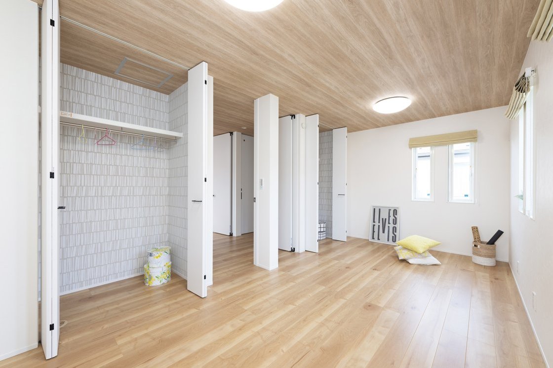 お子様の成長に合わせて区切ることができる子供部屋